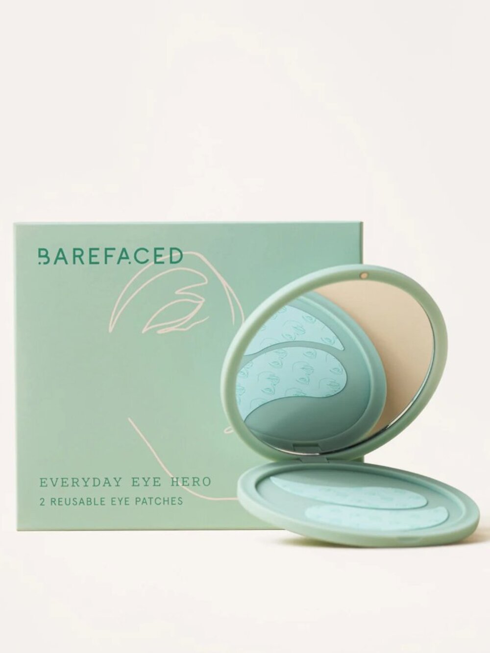 Barefaced Everyday Eye Hero Compact Mirror + 2 Reusable Eye Patches